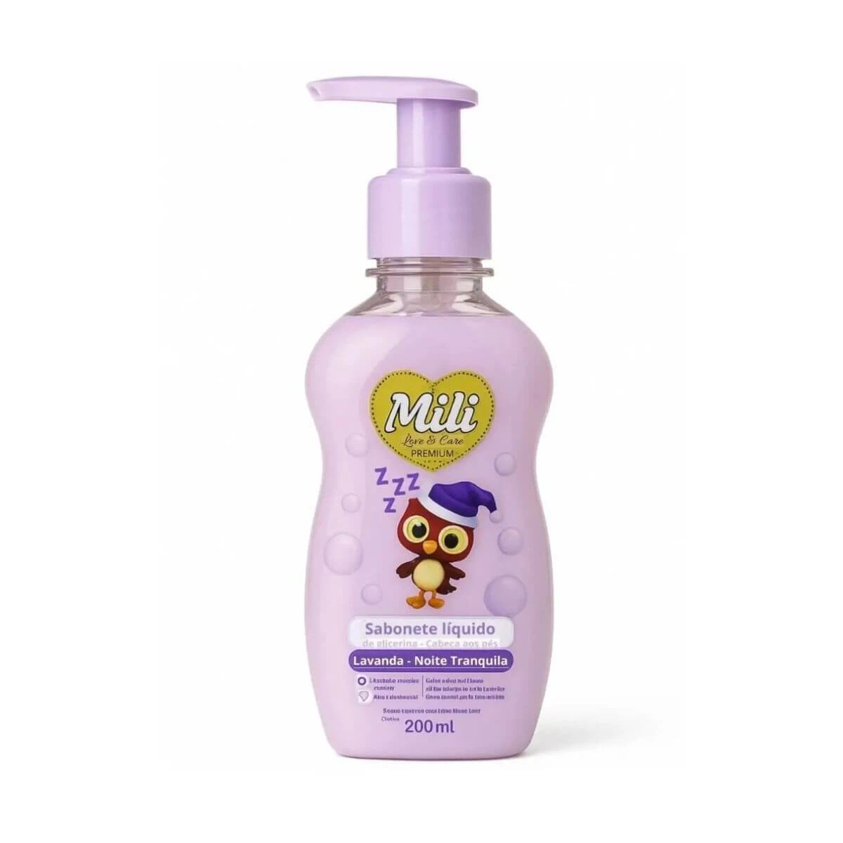 SABONETE LÍQUIDO MILI LOVE CARE LAVANDA SUAVE 200ML — Mili | Farmácia Resyla