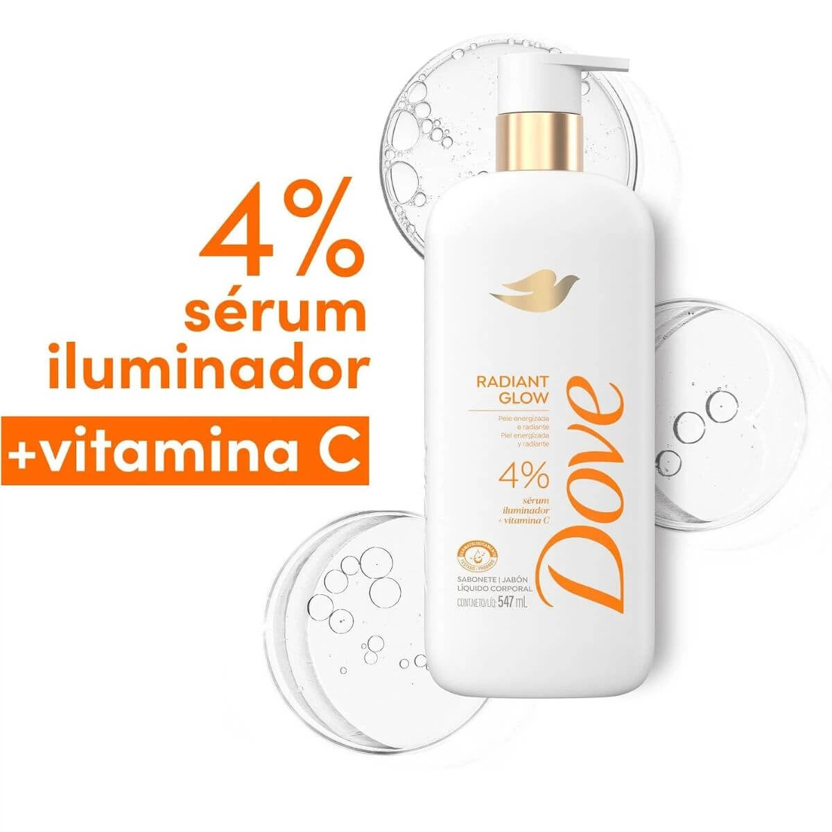 SABONETE LIQUIDO DOVE RADIANT GLOW 547ML — imagem 3 | Farmácia Resyla