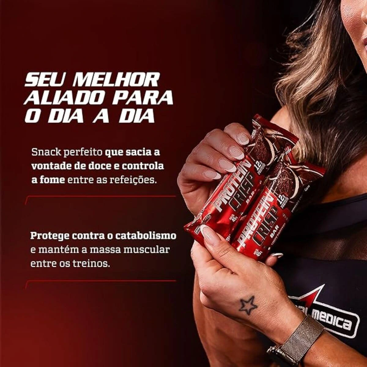 BARRA DE PROTEÍNA CRISP BAR BROWNIE DE CHOCOLATE 45G UNITARIO — imagem 4 | Farmácia Resyla