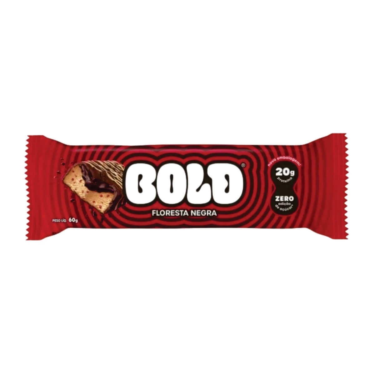 BARRA DE PROTEÍNA BOLD FLORESTA NEGRA 60G — Bold Snacks | Farmácia Resyla