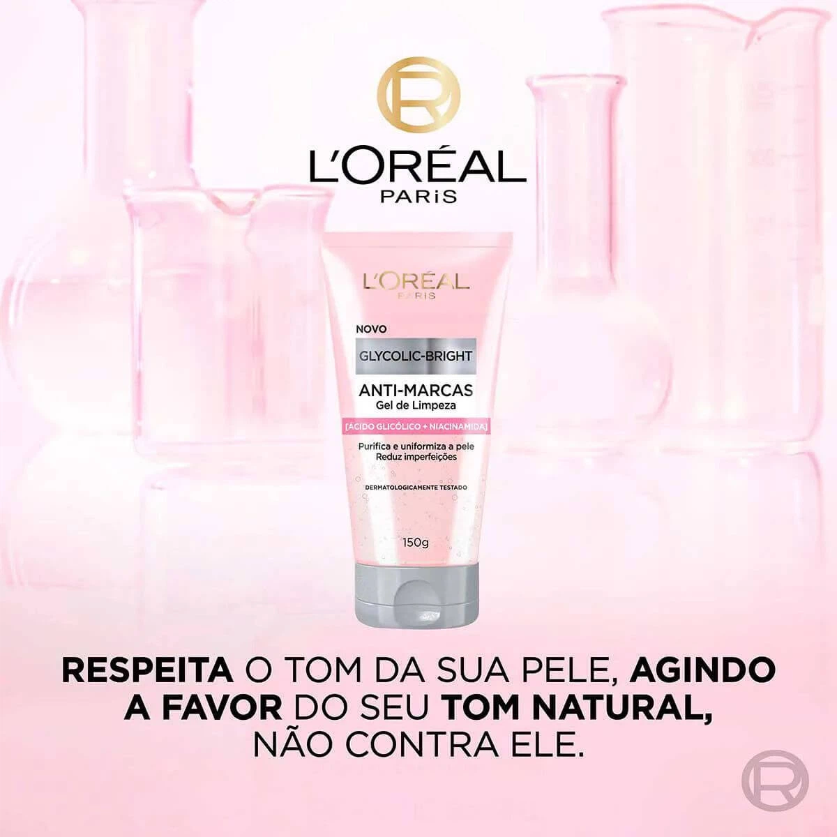 GEL DE LIMPEZA FACIAL L'OÉAL GLYCOLIC-BRIGHT ANTI-MARCAS 150G — imagem 3 | Farmácia Resyla