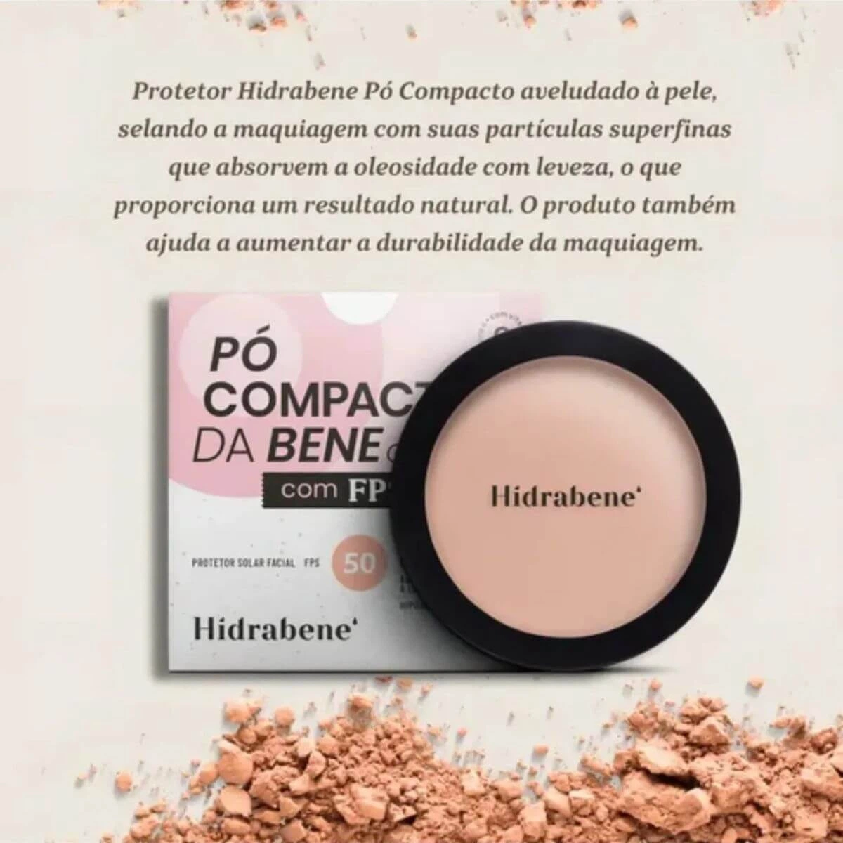 PÓ PROTETOR SOLAR HIDRABENE FPS50 MEDIO 10G — imagem 2 | Farmácia Resyla