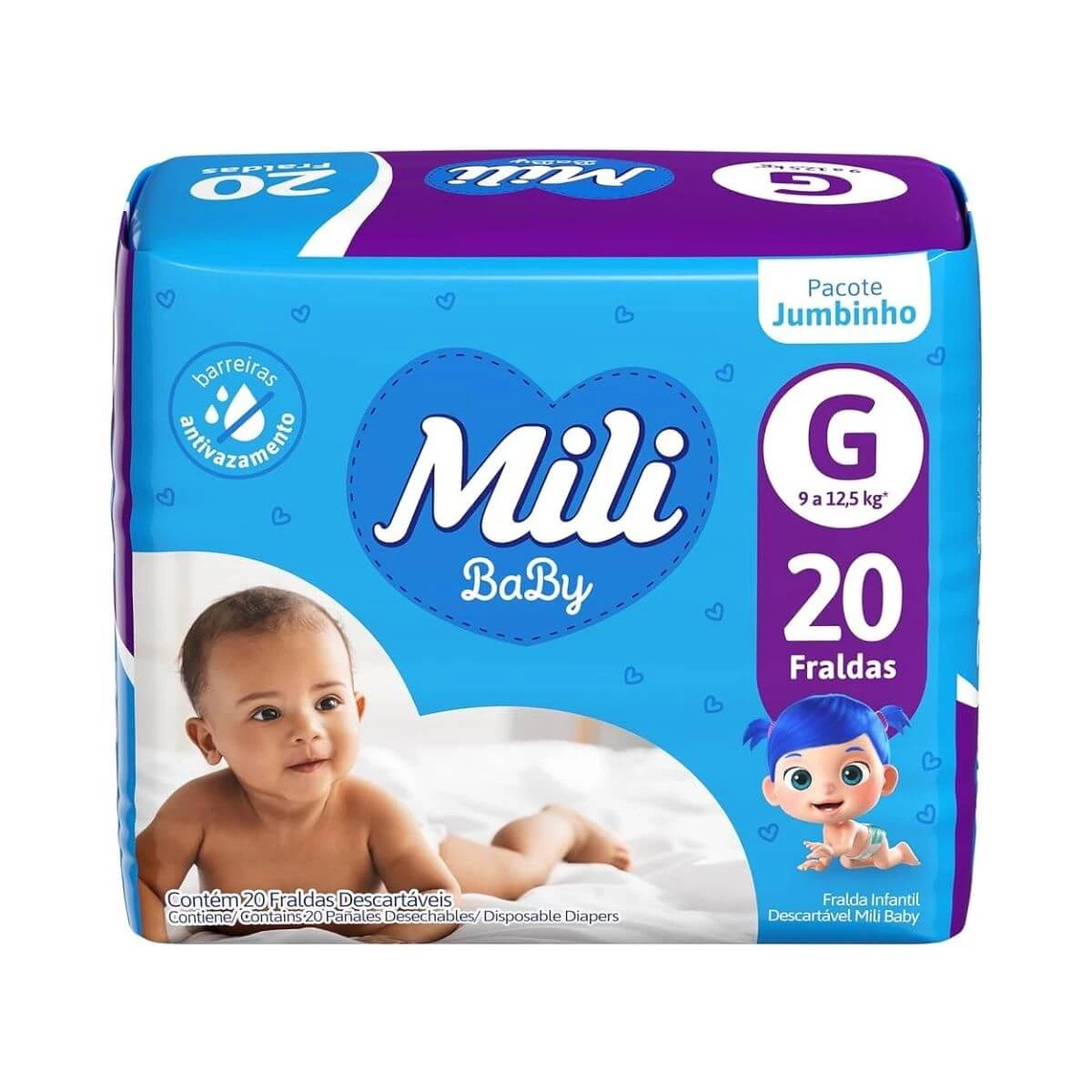 FRALDA MILI BABY JUMBINHO G C/20UN — Mili | Farmácia Resyla