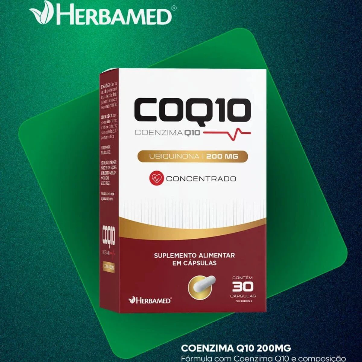 COQ10 COENZIMA Q10 30CAPS 200MG - HERBAMED — imagem 4 | Farmácia Resyla