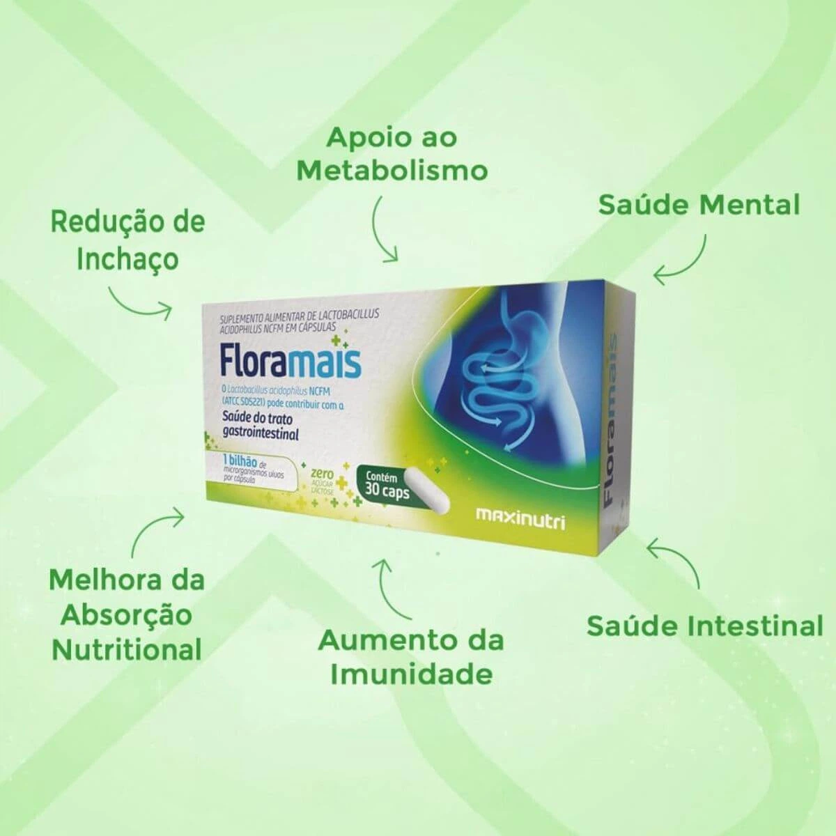 FLORAMAIS PROBIOTICO 30CP - MAXINUTRI — imagem 2 | Farmácia Resyla