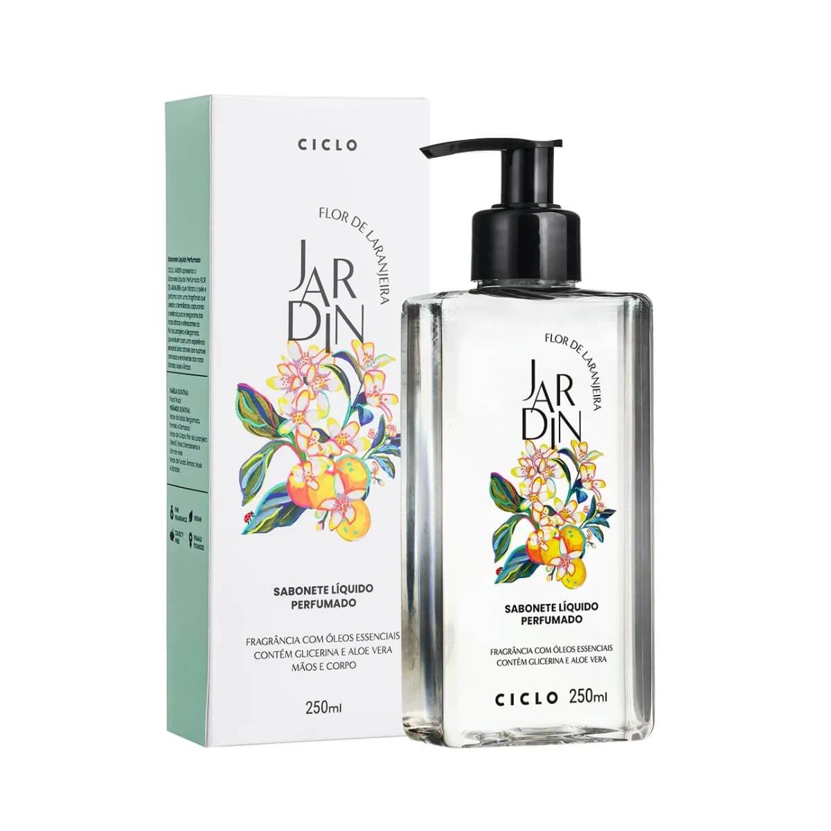 SABONETE LÍQUIDO CICLO JARDIN FLOR DE LARANJEIRA 250ML — Ciclo | Farmácia Resyla