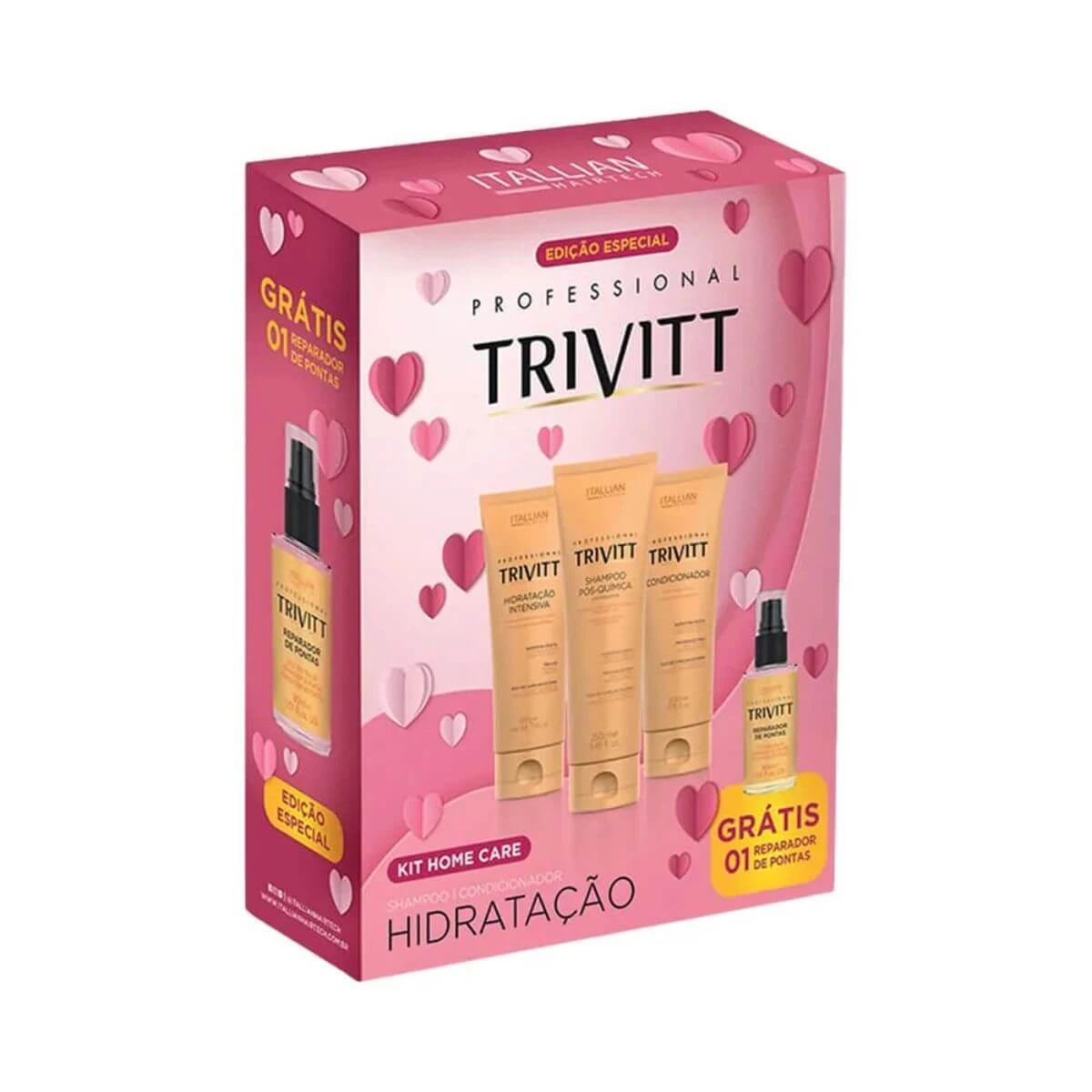 KIT TRIVITT HOME CARE HIDRATAÇÃO INTENSIVA - GRÁTIS REPARADOR DE PONTAS 30ML E ESCOVA TRIVITT — imagem 2 | Farmácia Resyla