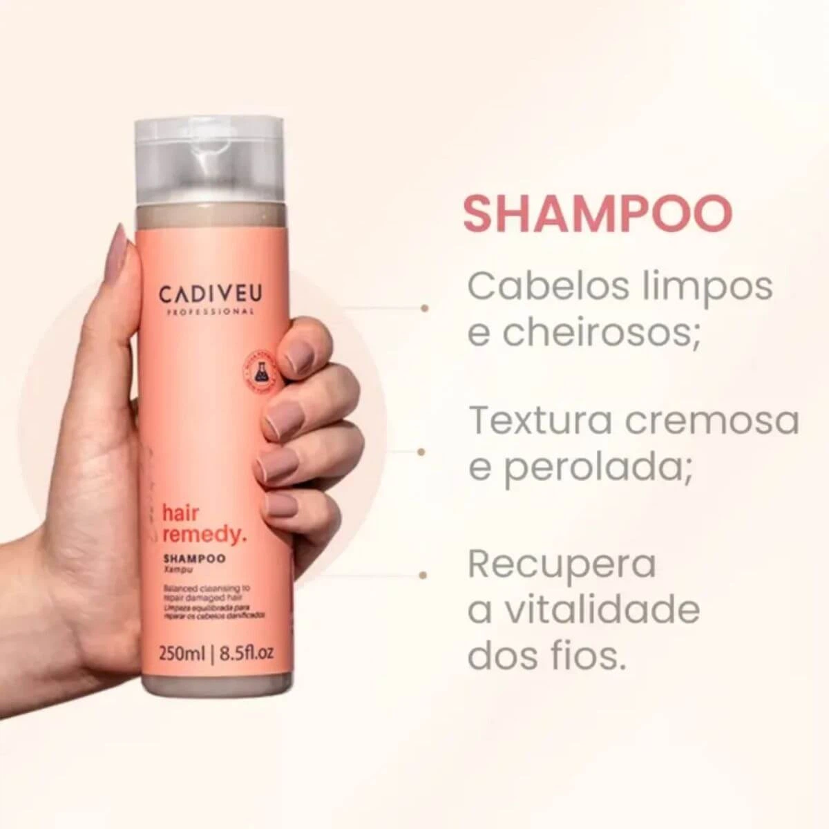 SHAMPOO CADIVEU HAIR REMEDY 250ML — imagem 2 | Farmácia Resyla