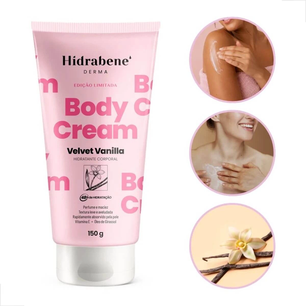 HIDRATANTE HIDRABENE BODY CREAM VELVET VANILLA 150G — imagem 2 | Farmácia Resyla