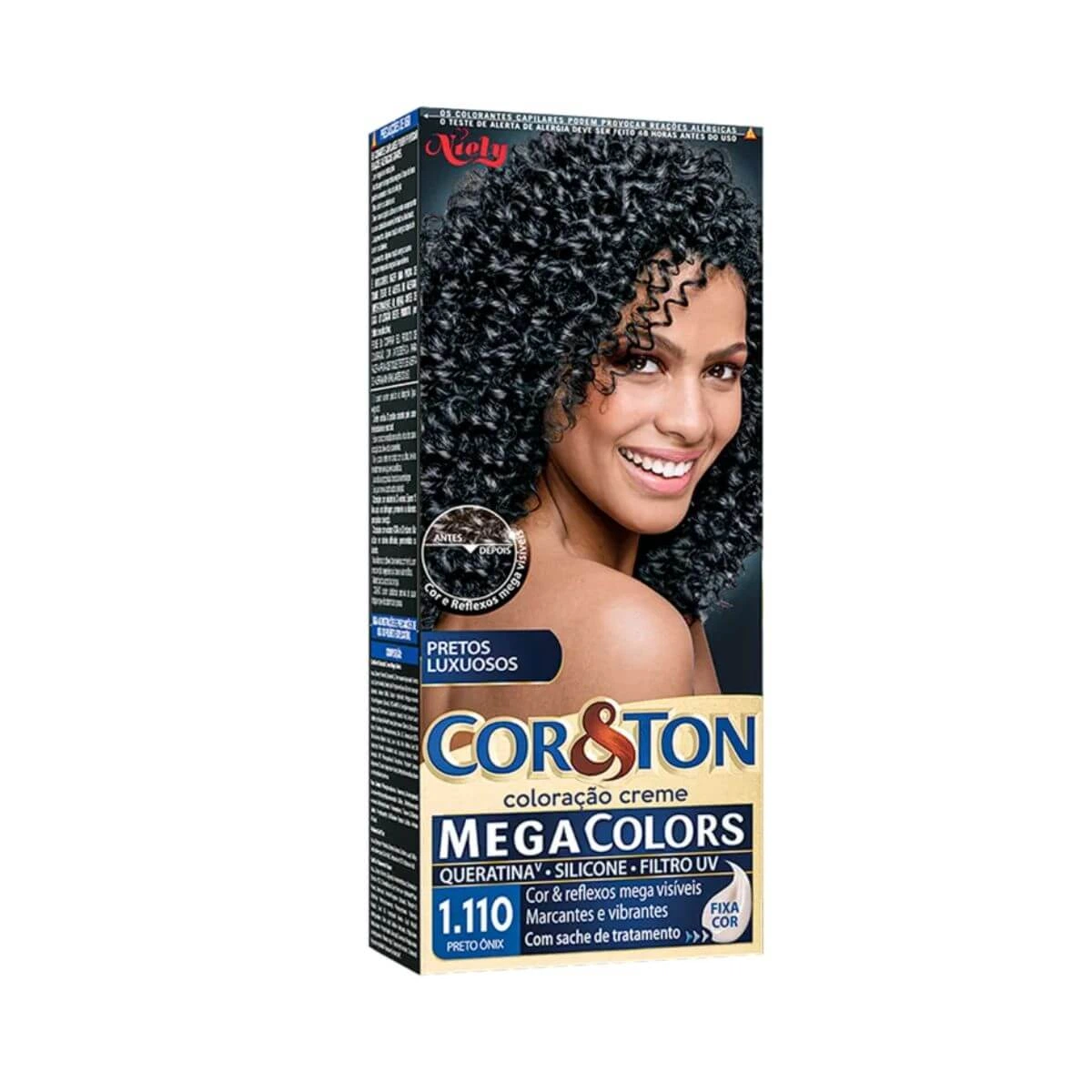 TINTA COR & TON 1.110 PRETO ONIX — Cor & Ton | Farmácia Resyla