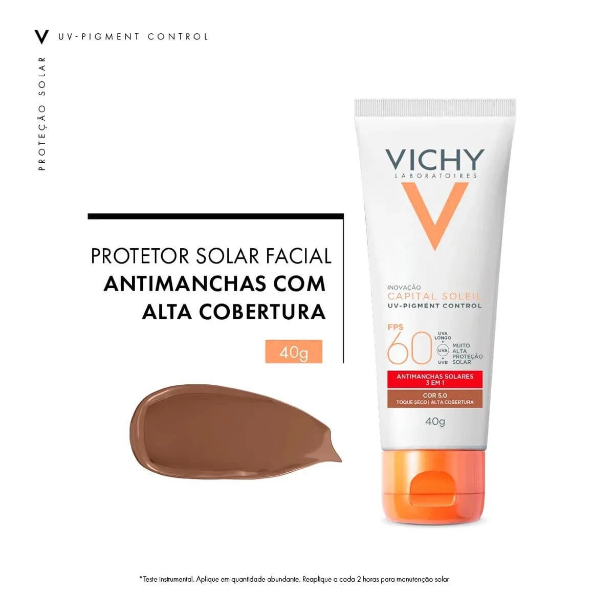 PROTETOR SOLAR VICHY UV-PIGMENT CONTROL FPS60 COR 5.0 40G — imagem 2 | Farmácia Resyla