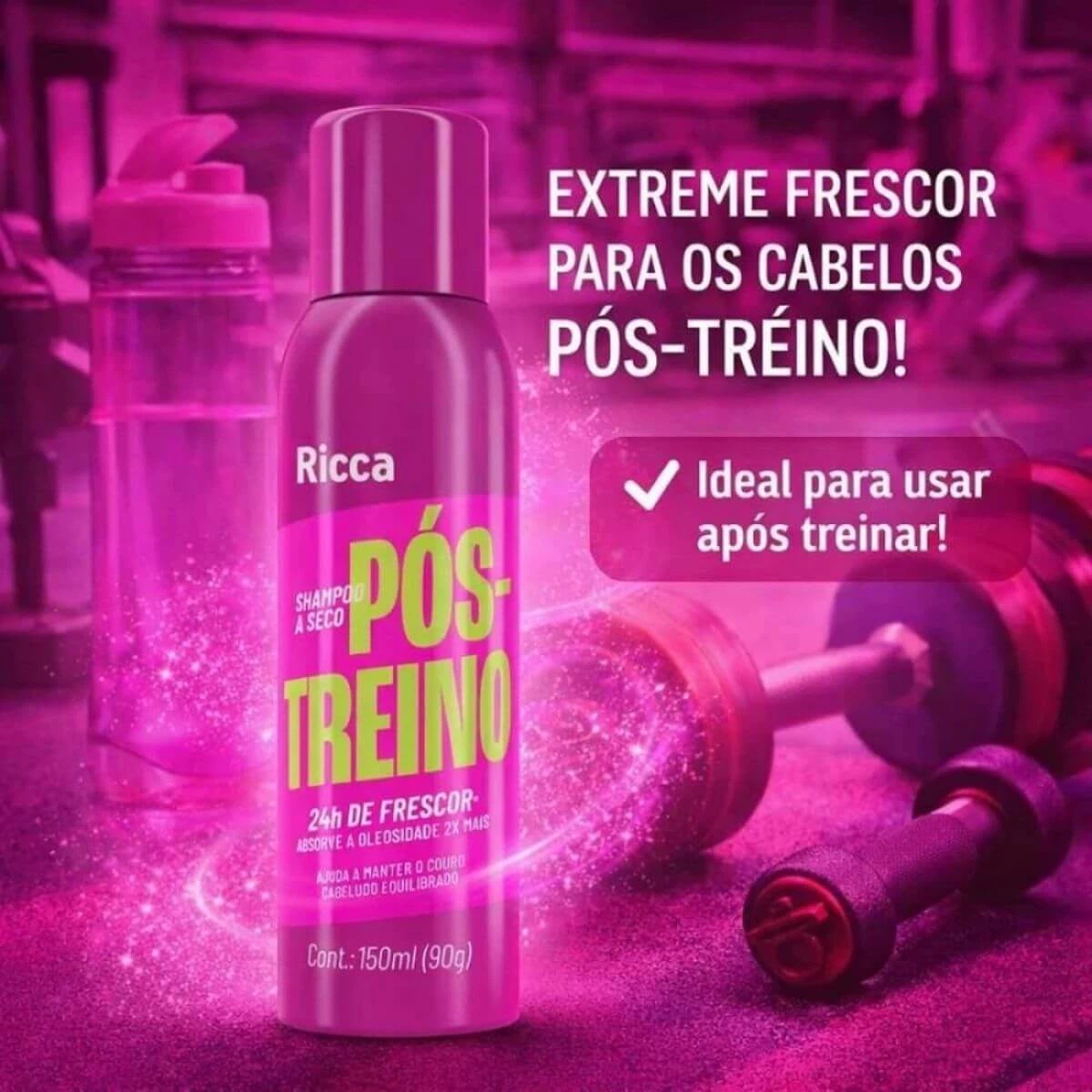 SHAMPOO A SECO POS-TREINO RICCA 150ML — imagem 3 | Farmácia Resyla
