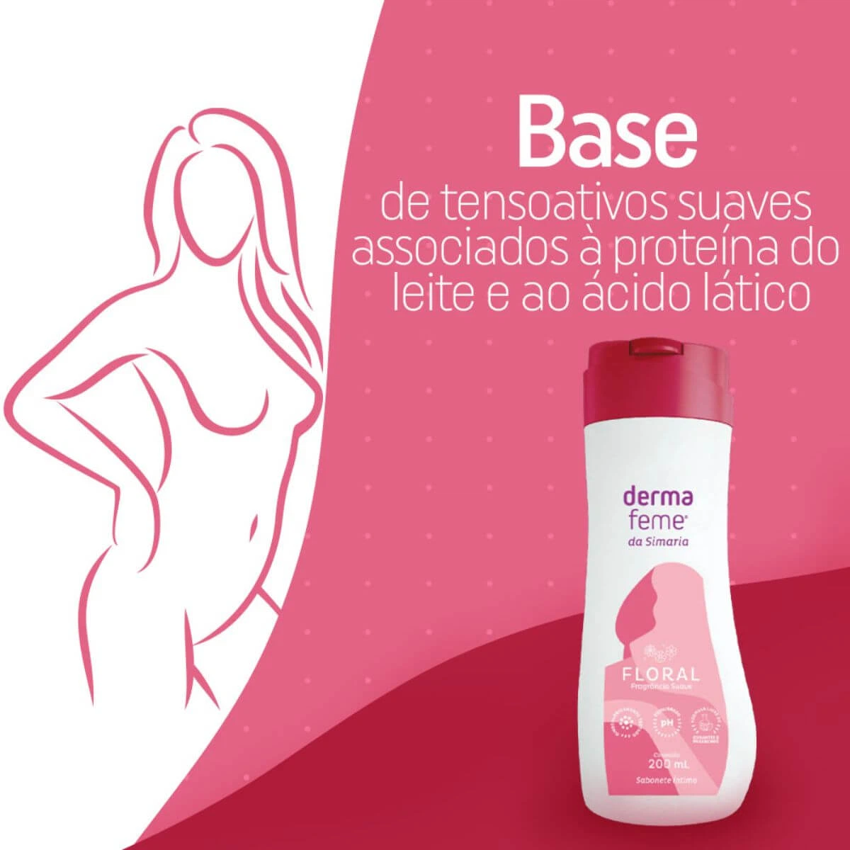 KIT SABONETE ÍNTIMO LÍQUIDO DERMAFEME FLORAL 2 UN 200ML — imagem 3 | Farmácia Resyla