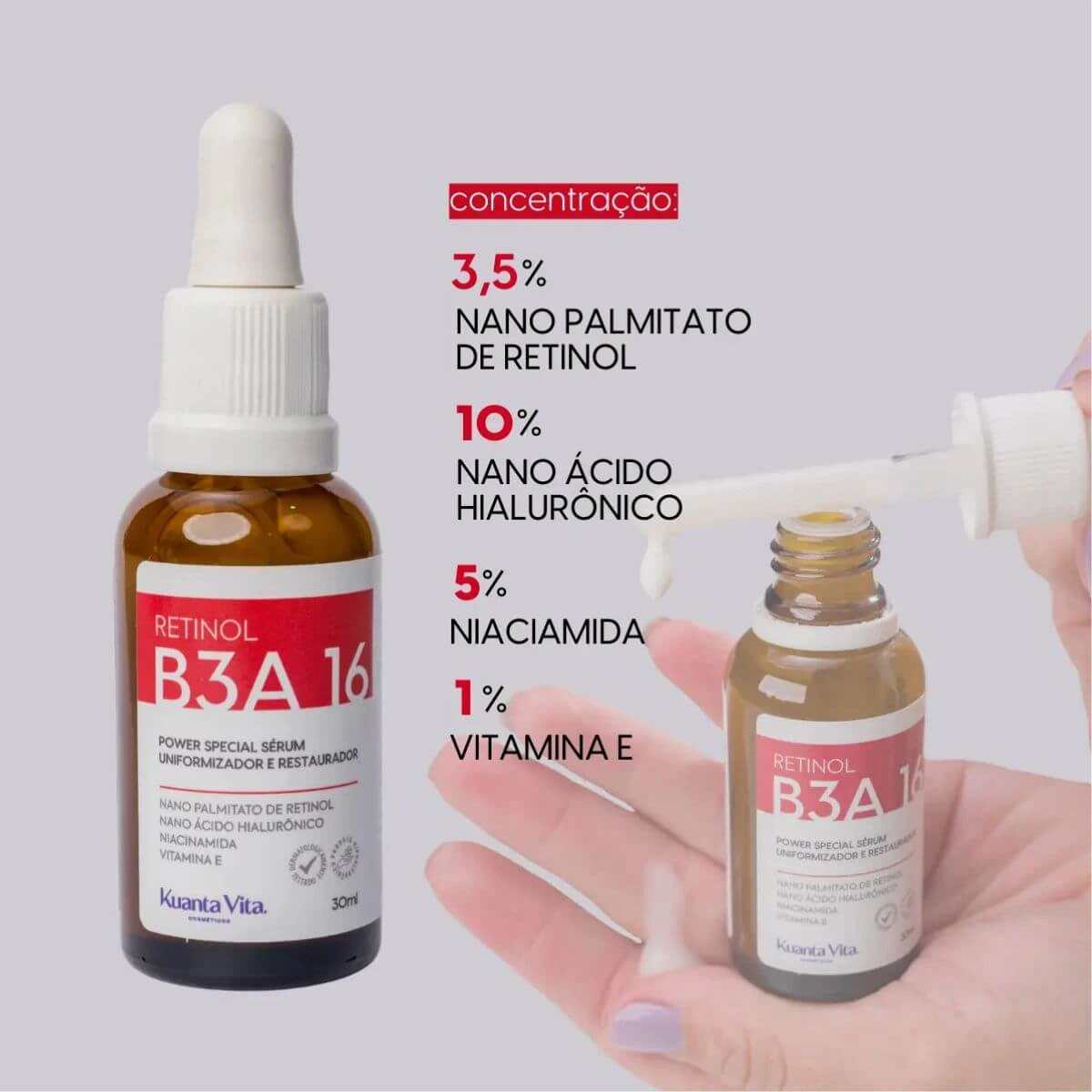 SERUM KV RETINOL B3 ANTI-IDADE 30ML — imagem 3 | Farmácia Resyla