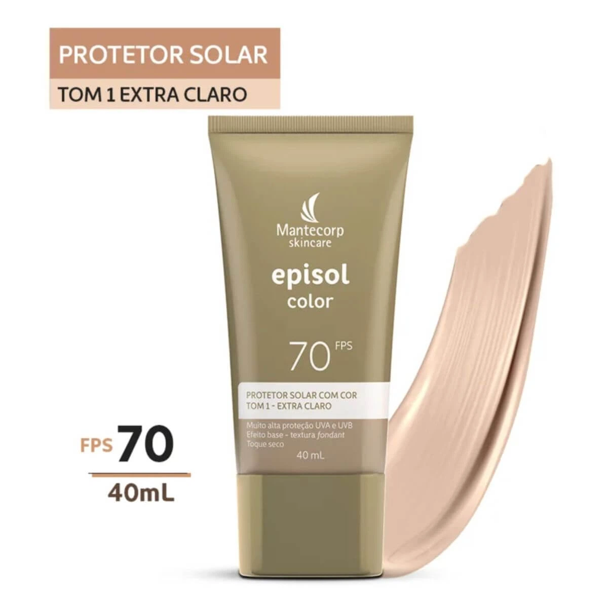 PROTETOR SOLAR FACIAL EPISOL COLOR FPS70 TOM 1 EXTRA CLARO 40G — imagem 2 | Farmácia Resyla