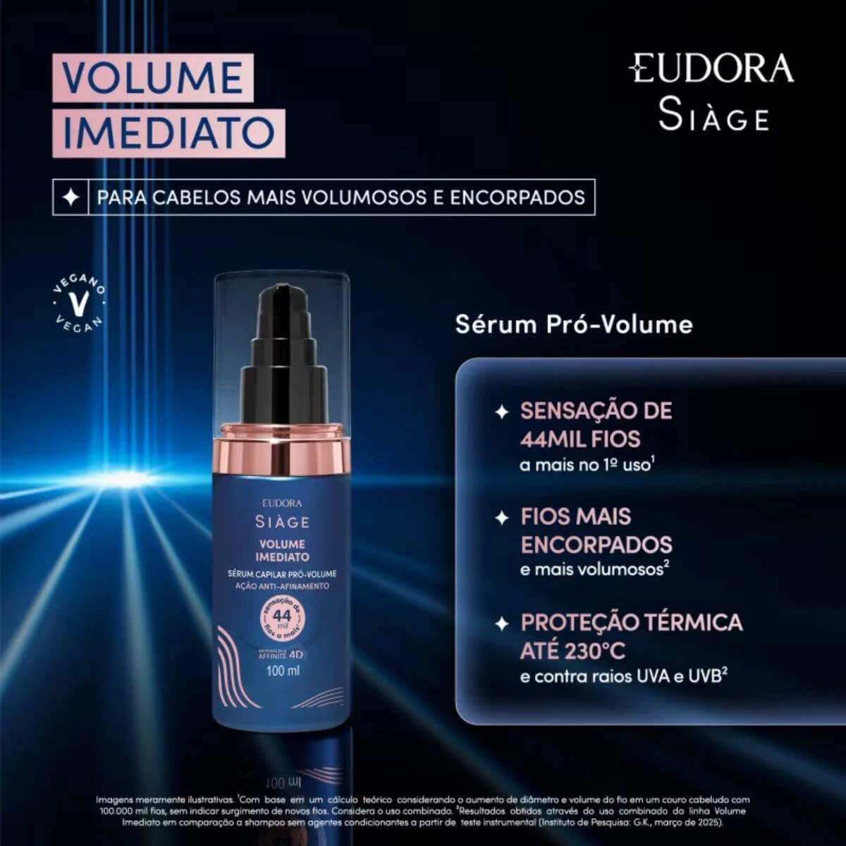 SÉRUM SIAGE EUDORA VOLUME IMEDIATO 100ML — imagem 2 | Farmácia Resyla