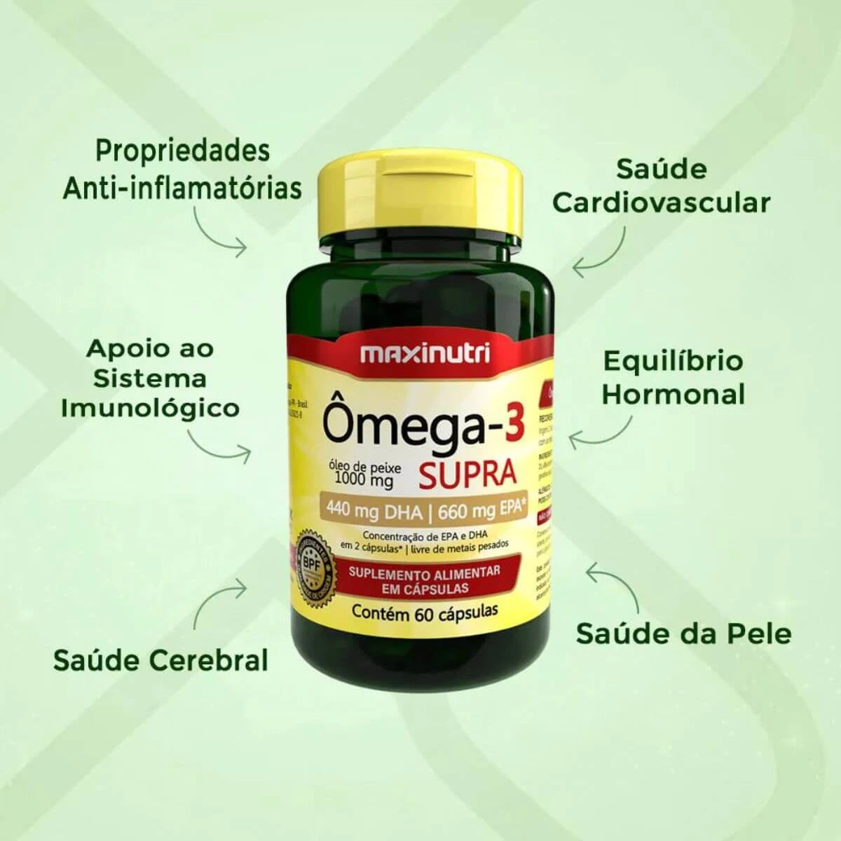 OMEGA 3 SUPRA 1000MG 60CAPS - MAXINUTRI — imagem 2 | Farmácia Resyla