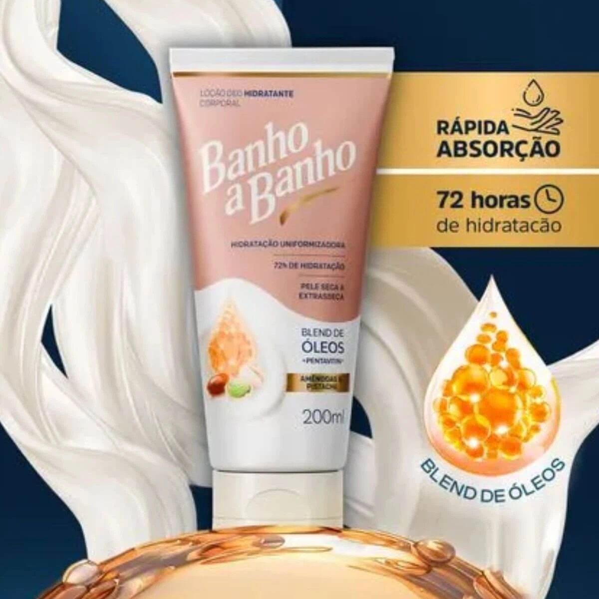 LOÇÃO HIDRATANTE BANHO A BANHO AMÊNDOAS E PISTACHE 200ML — imagem 3 | Farmácia Resyla