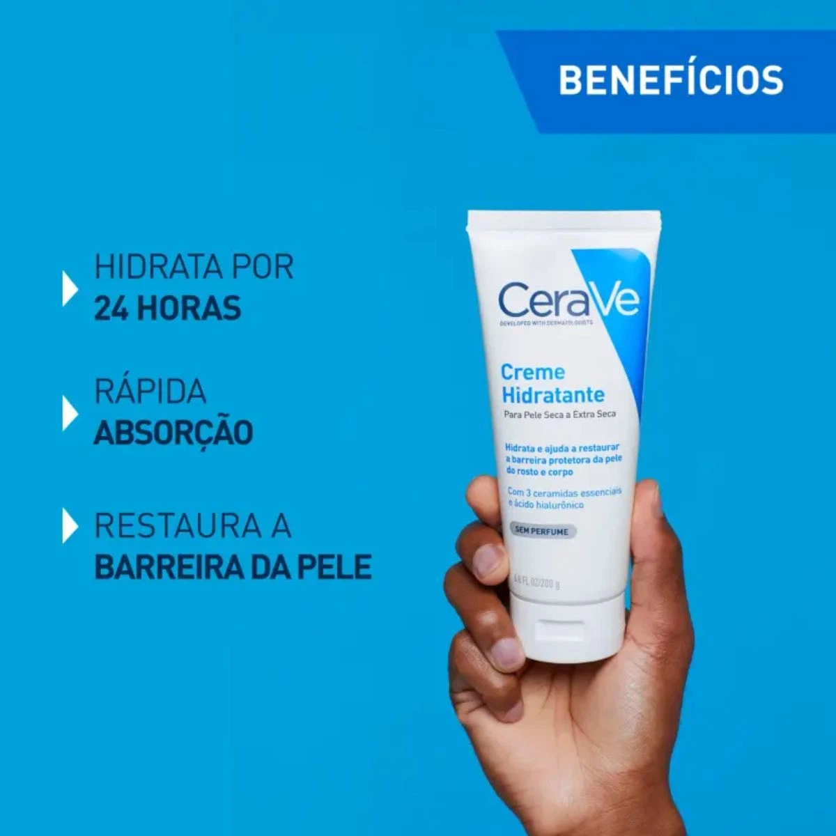 CREME HIDRATANTE CERAVE SEM PERFUME 200G — imagem 4 | Farmácia Resyla