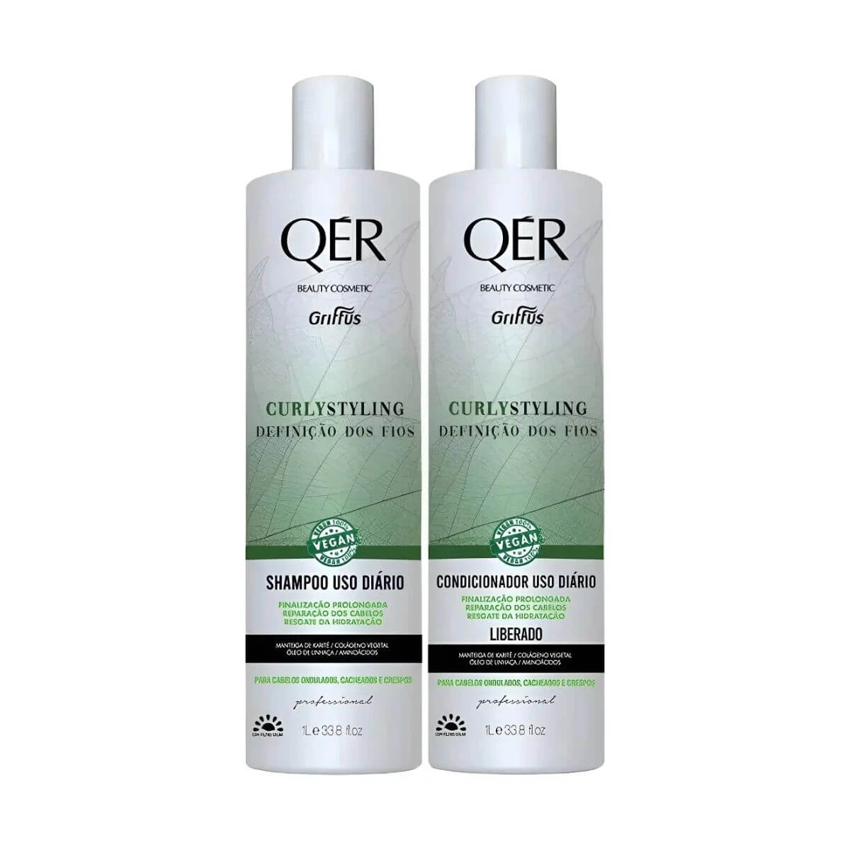 KIT GRIFFUS QER SHAMPOO+CONDICONADOR CURLY 1L — Griffus | Farmácia Resyla
