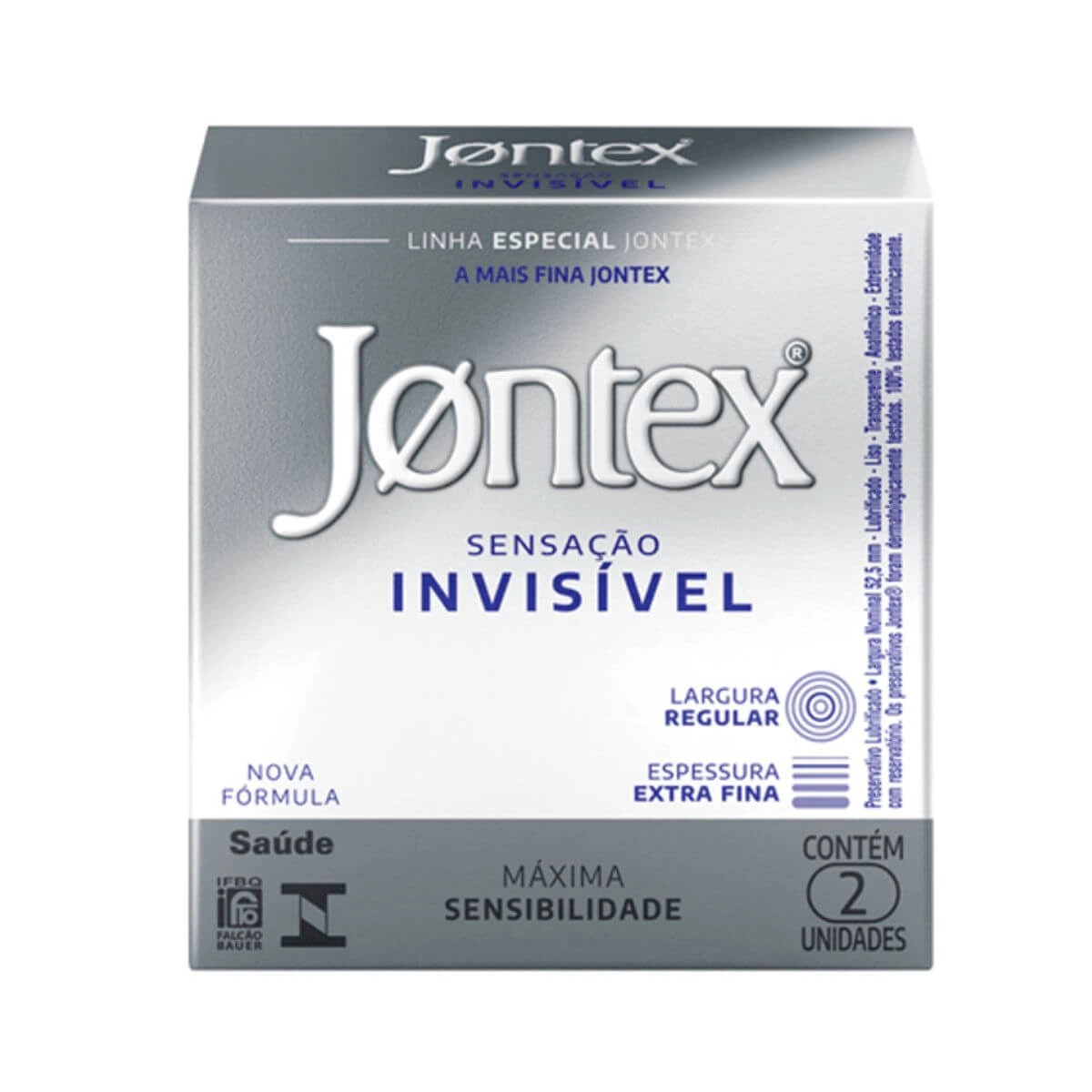 PRESERVATIVO JONTEX SENSAÇÃO INVISÍVEL 2UN — Jontex | Farmácia Resyla