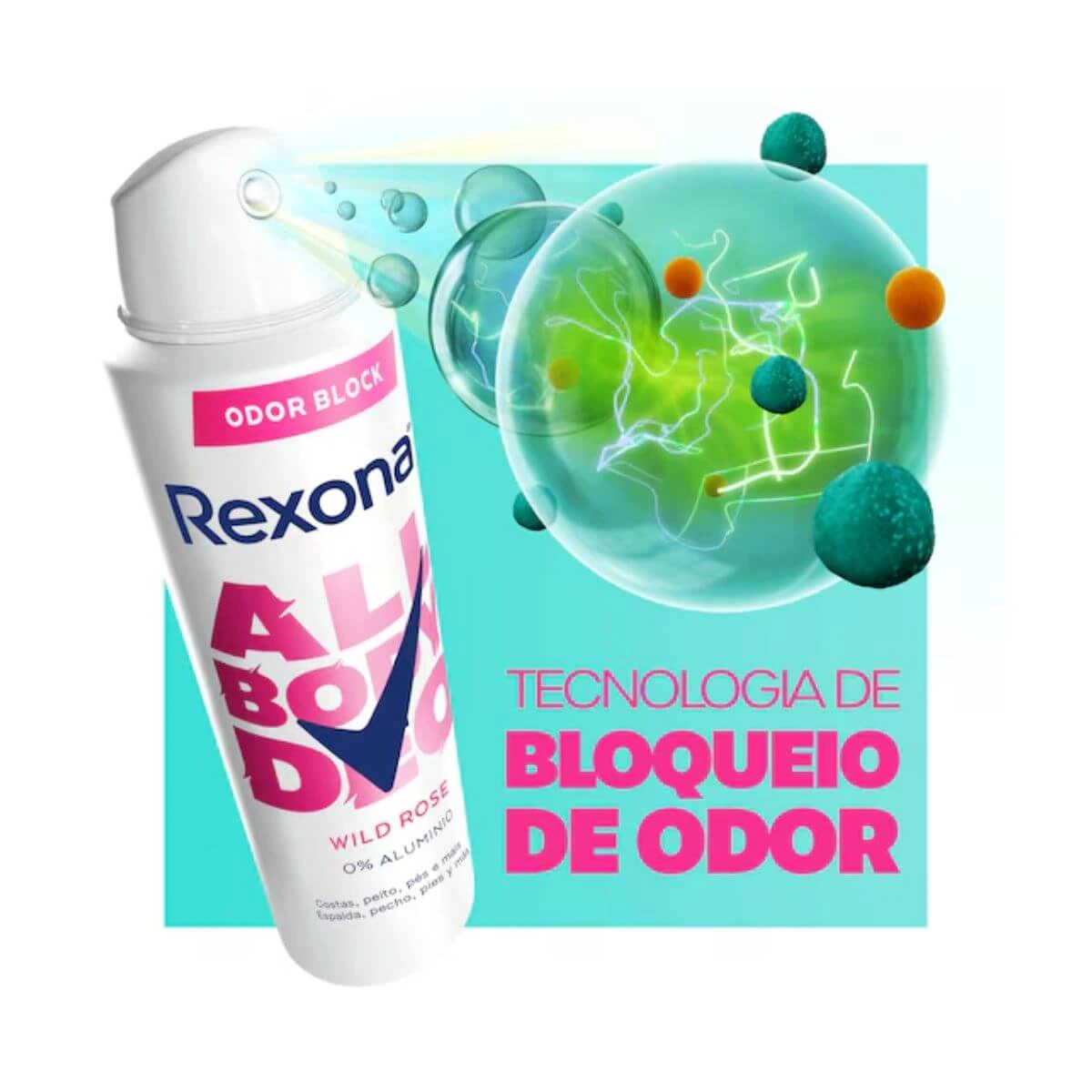 DESODORANTE REXONA AERO ALL BODY WILD ROSE 150ML — imagem 3 | Farmácia Resyla