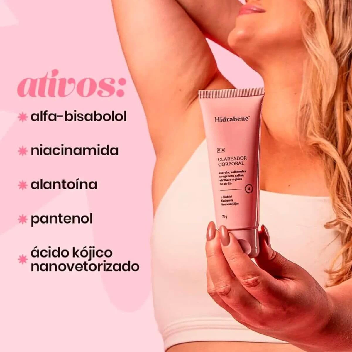 CREME HIDRABENE CLAREADOR CORPORAL 70G — imagem 2 | Farmácia Resyla