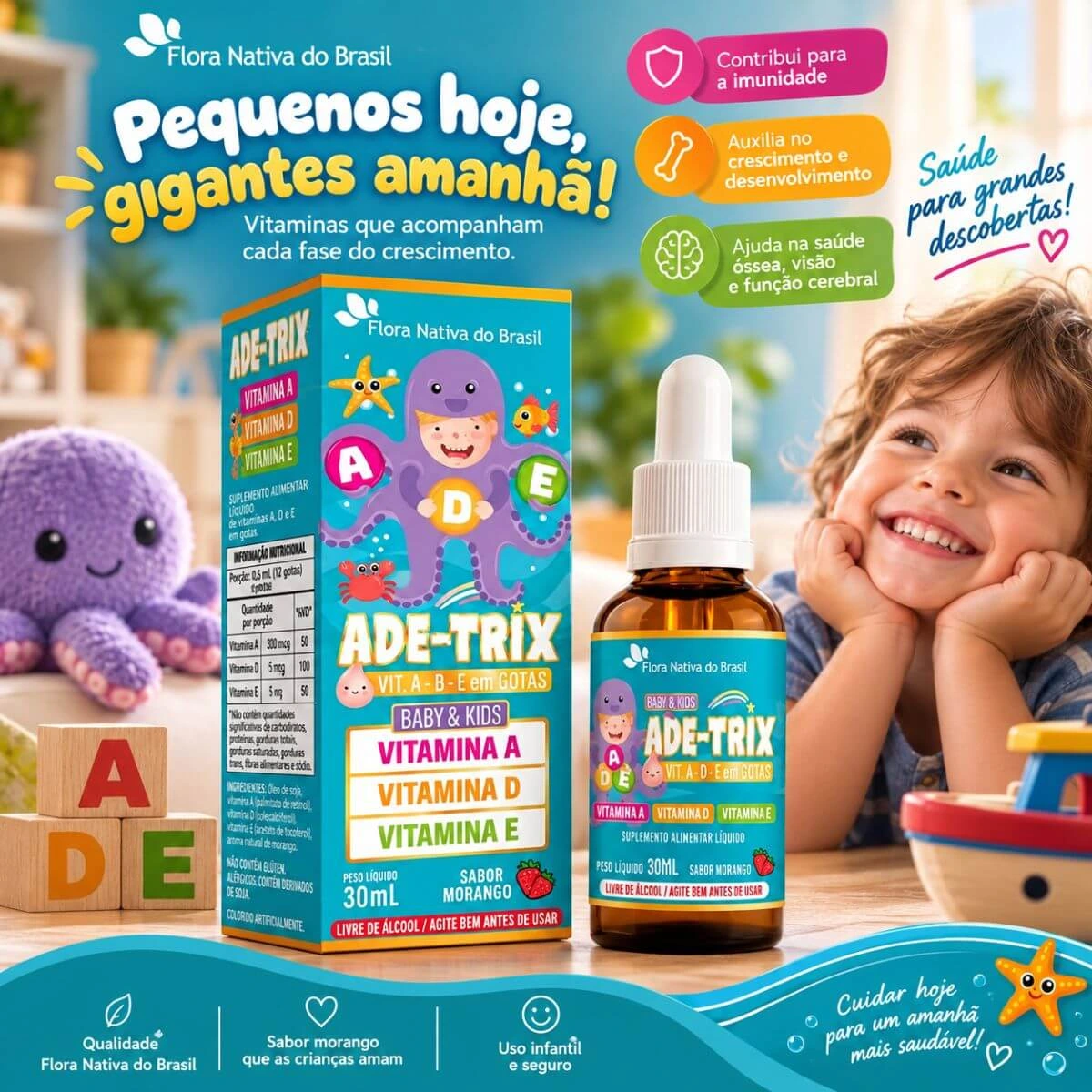 ADE-TRIX B12 MORANGO 30ML - FLORA NATIVA — imagem 3 | Farmácia Resyla