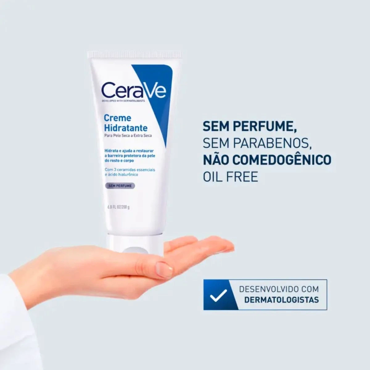 CREME HIDRATANTE CERAVE SEM PERFUME 200G — imagem 2 | Farmácia Resyla