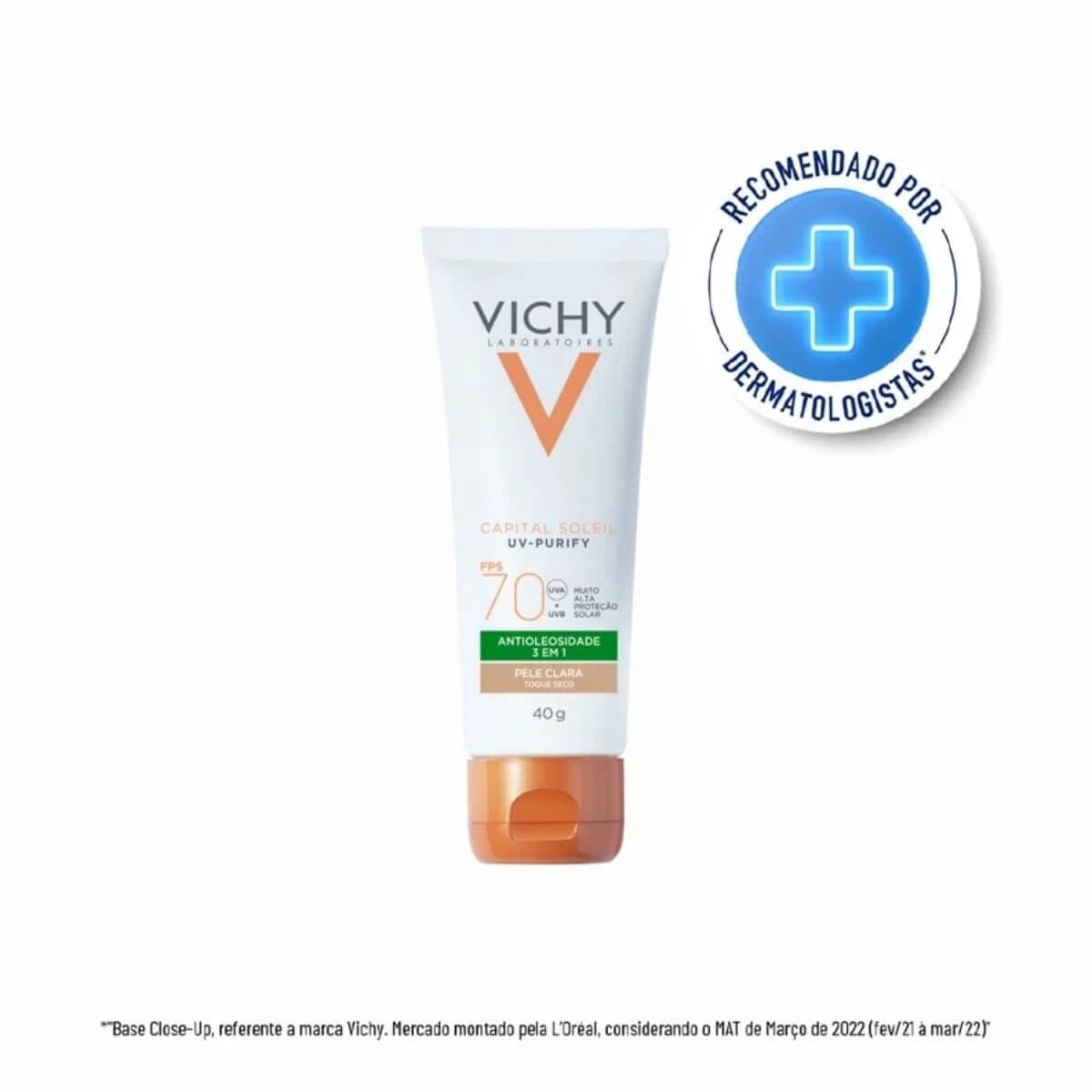 PROTETOR FACIAL VICHY CP UV-PURIFY FPS70 CLARA 40G — imagem 2 | Farmácia Resyla
