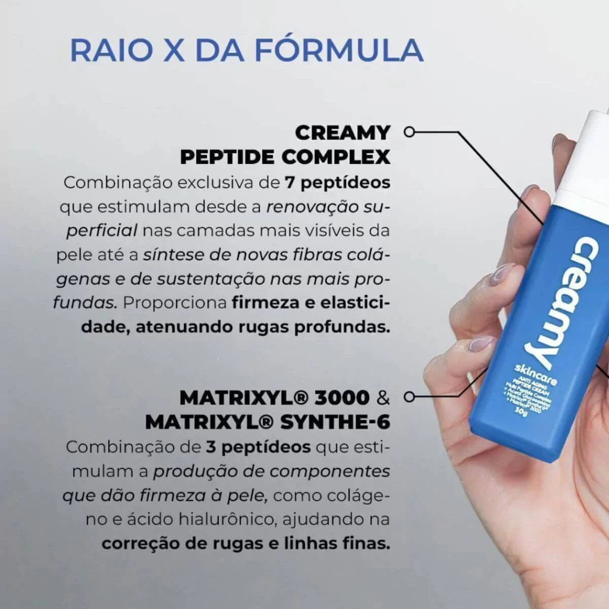CREME FIRMADOR ANTI-IDADE PEPTIDE CREAM CREAMY 30G — imagem 3 | Farmácia Resyla