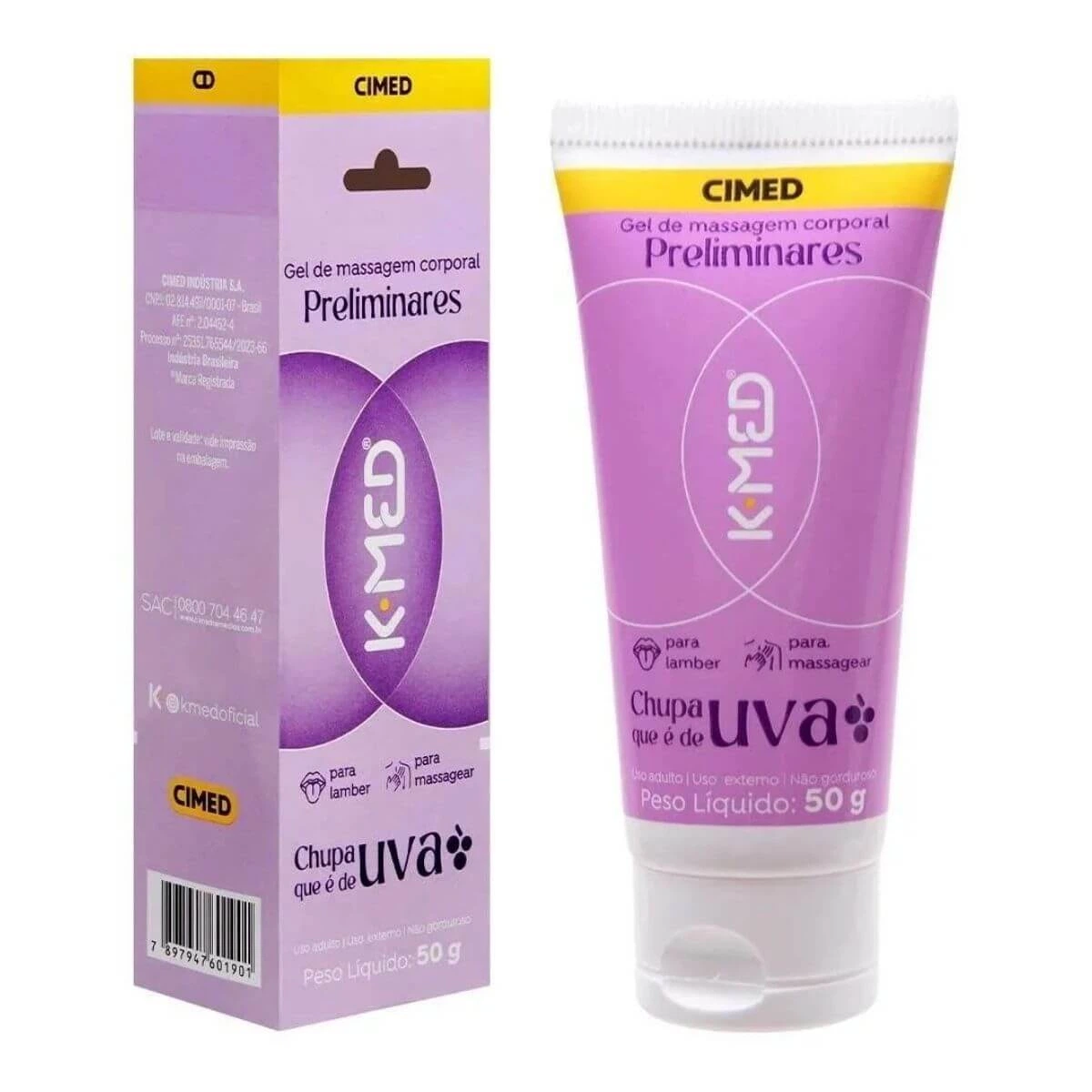 K-MED GEL DE MASSAGEM CHUPA QUE É DE UVA 50G - CIMED — Cimed | Farmácia Resyla