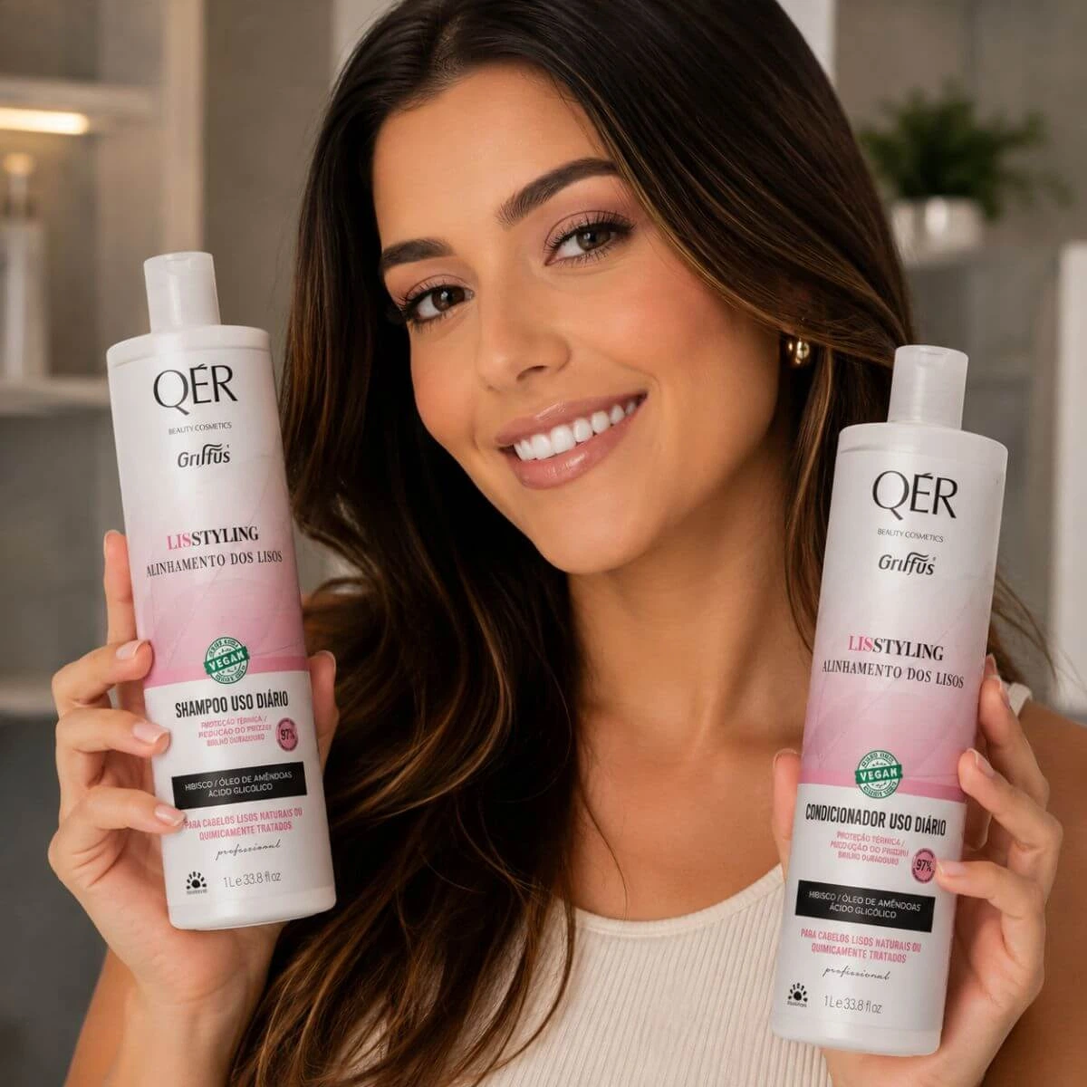 KIT GRIFFUS QER SHAMPOO+CONDICIONADOR LISS 1L — imagem 3 | Farmácia Resyla