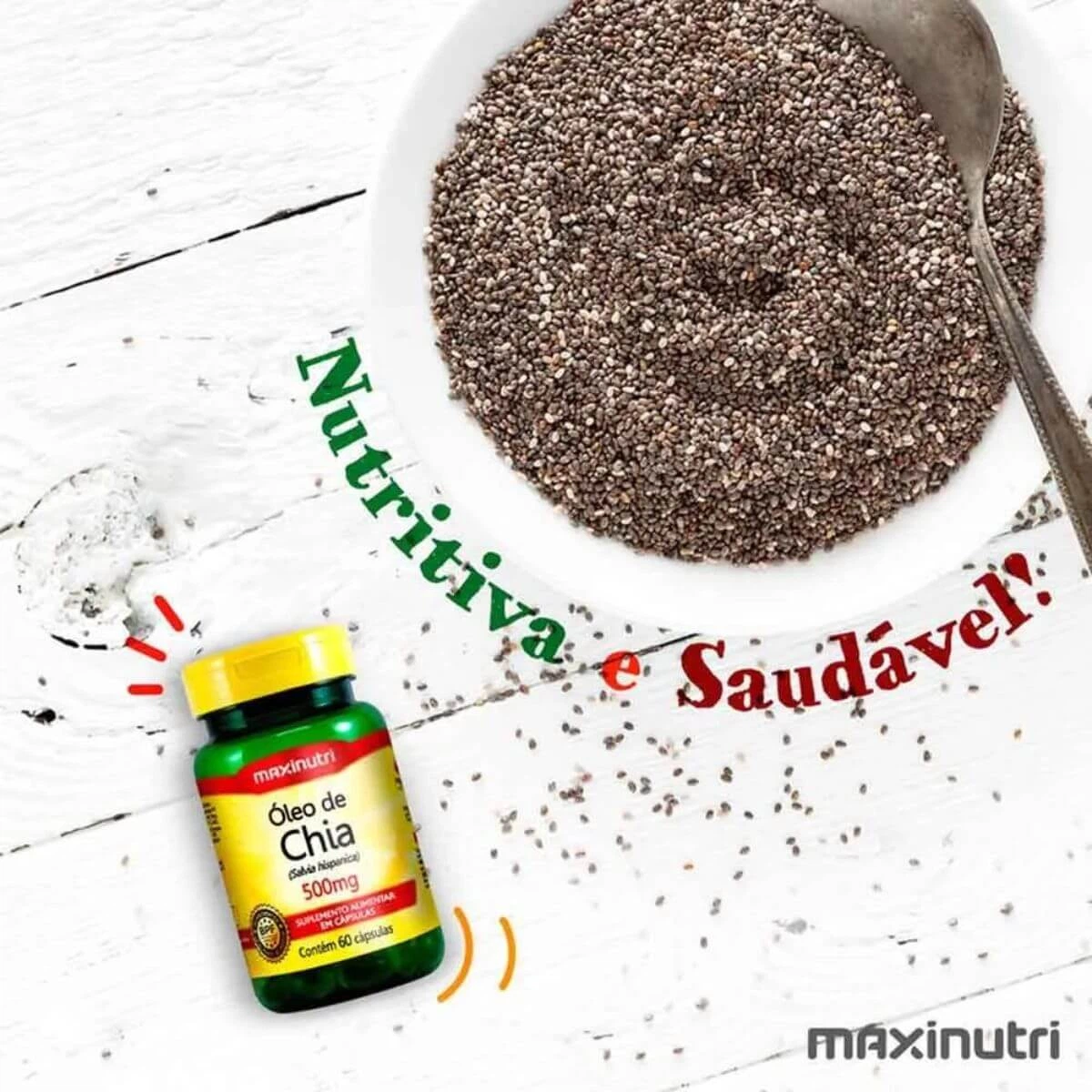 OLEO DE CHIA 500MG 60CAPS - MAXINUTRI — imagem 2 | Farmácia Resyla