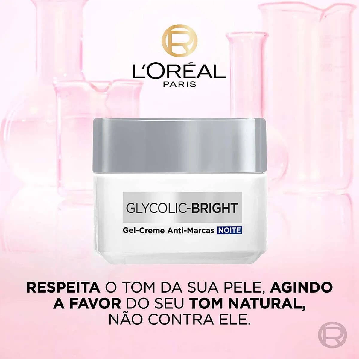 GEL-CREME FACIAL L'ORÉAL GLYCOLIC-BRIGHT ANTI-MARCAS NOITE 49G — imagem 2 | Farmácia Resyla