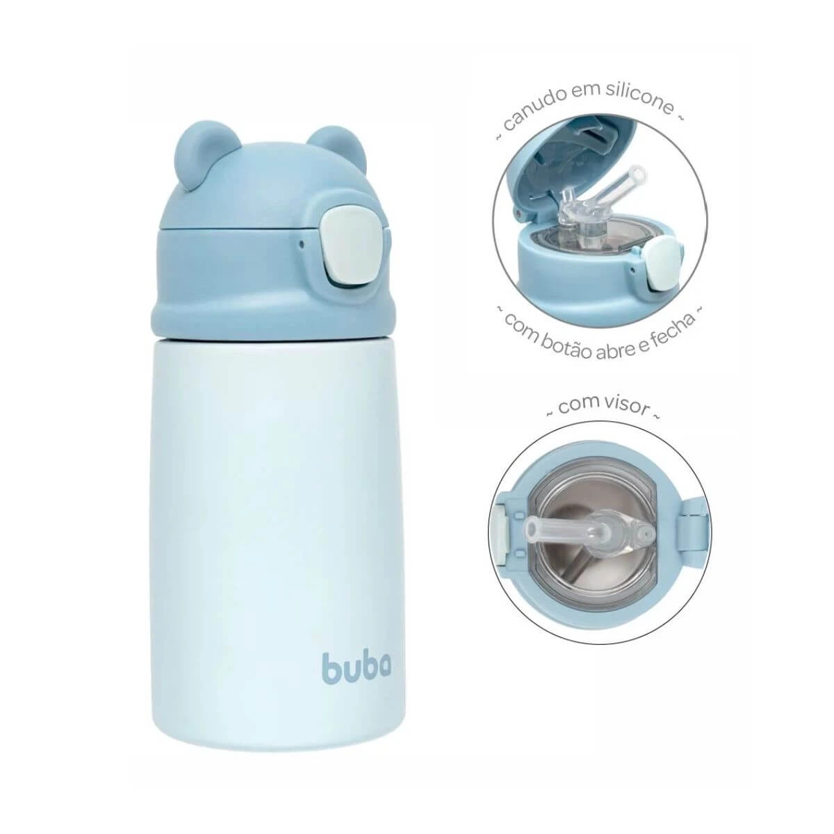 COPO TÉRMICO BUBA URSINHO AZUL 400ML — Buba | Farmácia Resyla