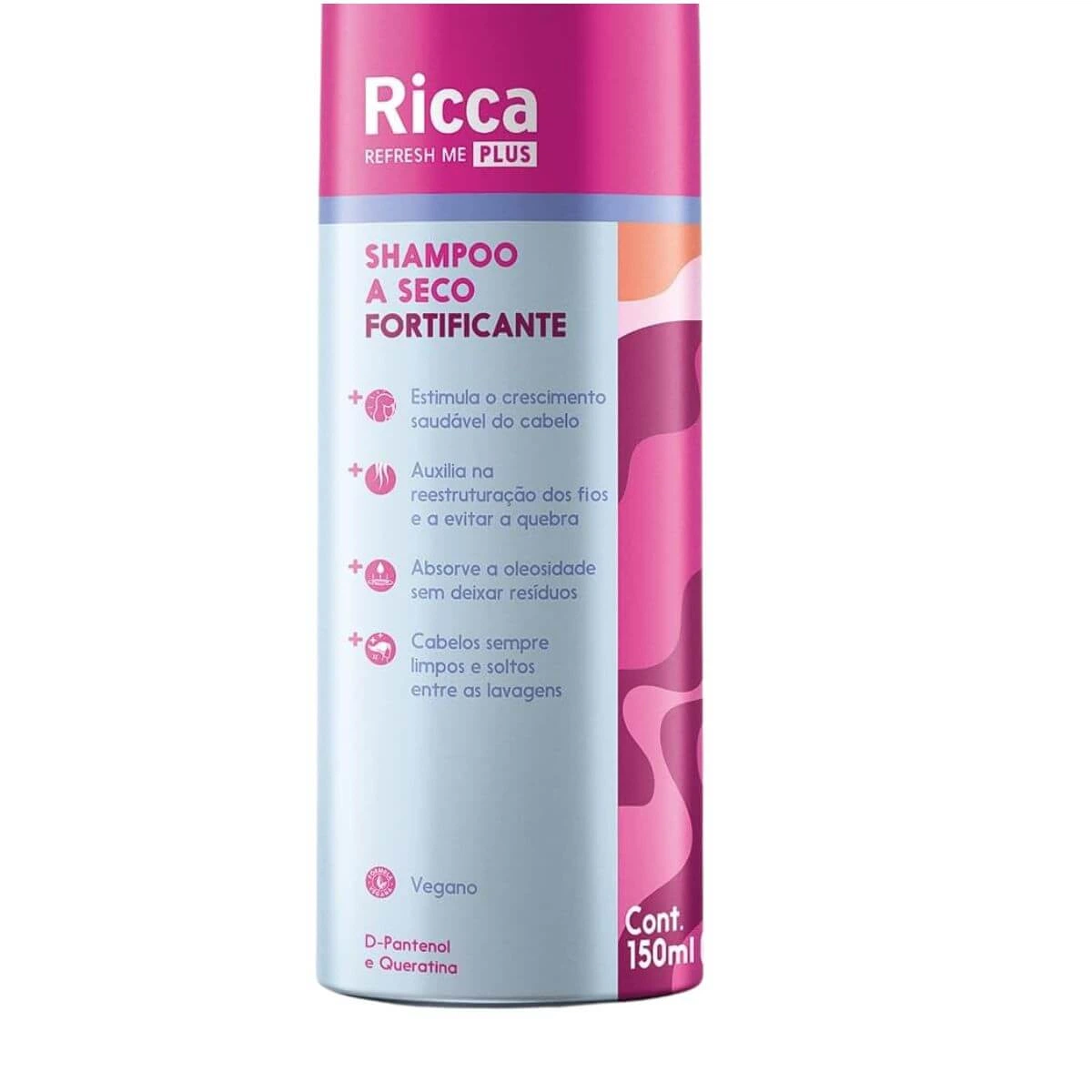 SHAMPOO A SECO RICCA FORTIFICANTE 150ML — imagem 3 | Farmácia Resyla