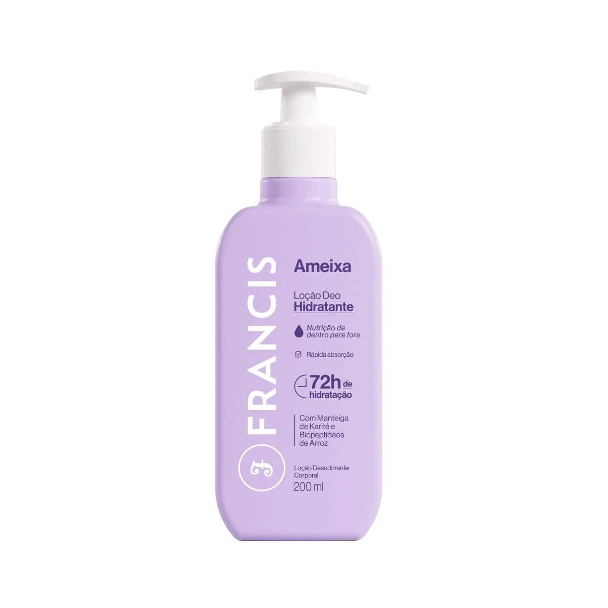 LOCAO HIDRATANTE CORPORAL FRANCIS AMEIXA 200ML — Francis | Farmácia Resyla