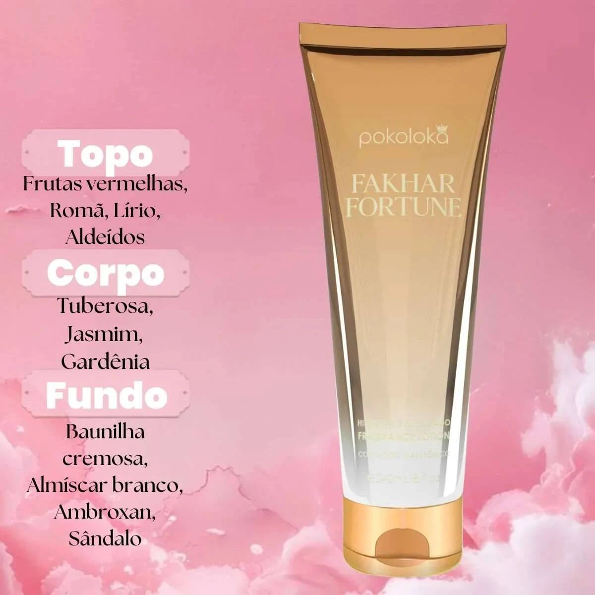 HIDRATANTE POKOLOKA FAKHAR FORTUNE 240ML — imagem 3 | Farmácia Resyla