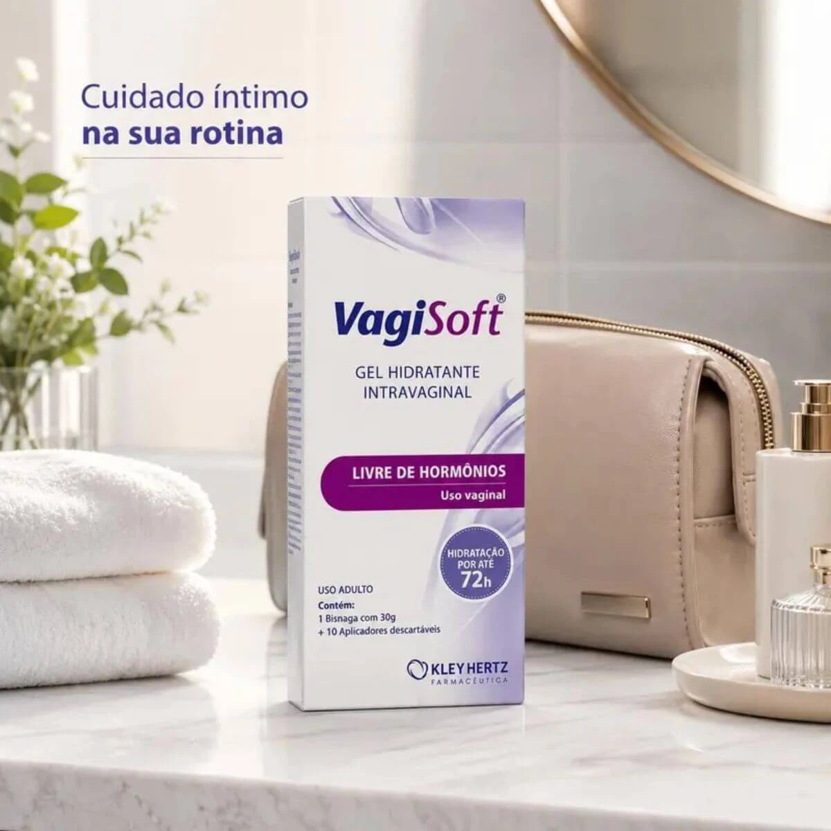 VAGISOFT GEL HIDRATANTE INTRAVAGINAL 30G + 10 APLICADORES - HERTZ — imagem 3 | Farmácia Resyla