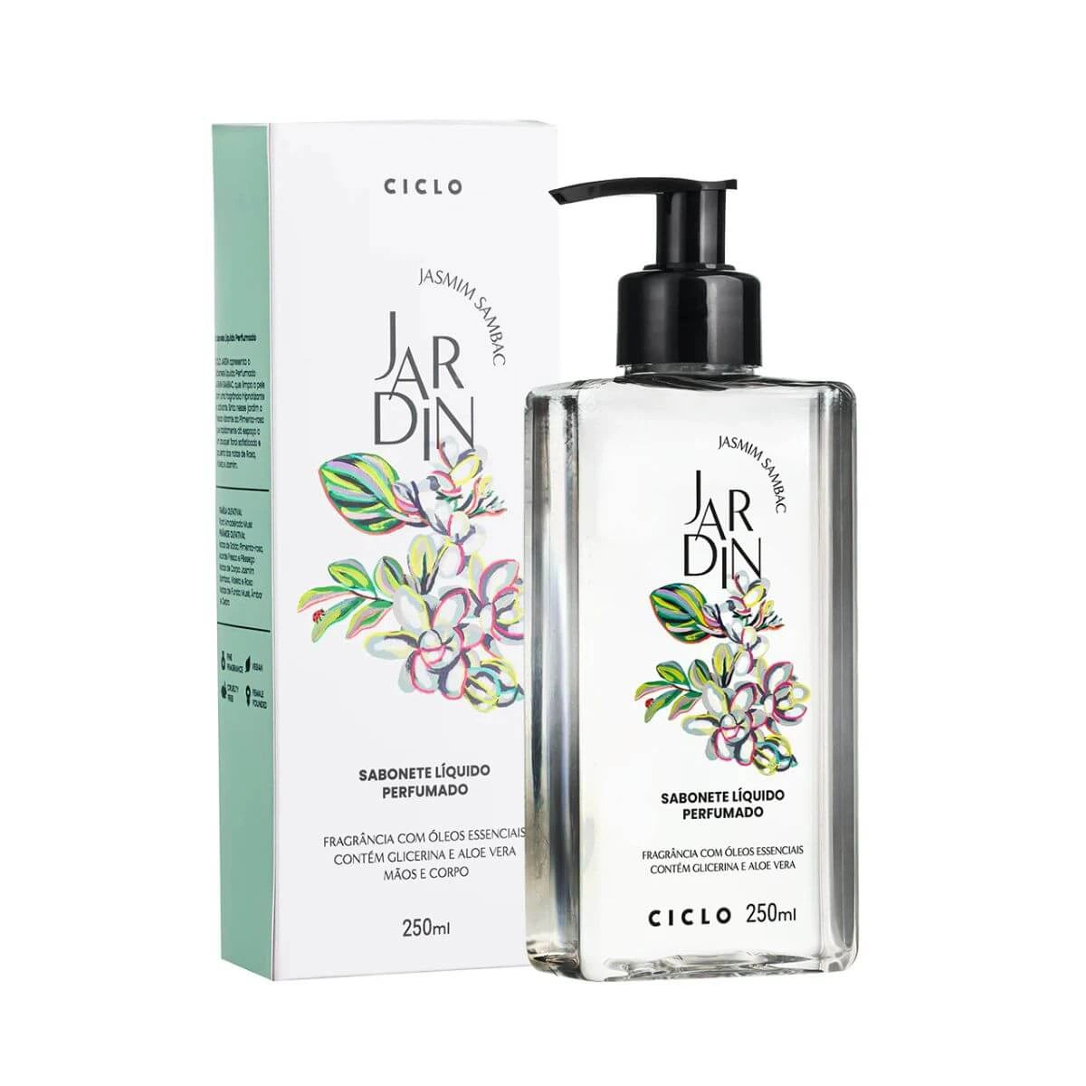 SABONETE LÍQUIDO CICLO JARDIN JASMIM SAMBAC 250ML — Ciclo | Farmácia Resyla