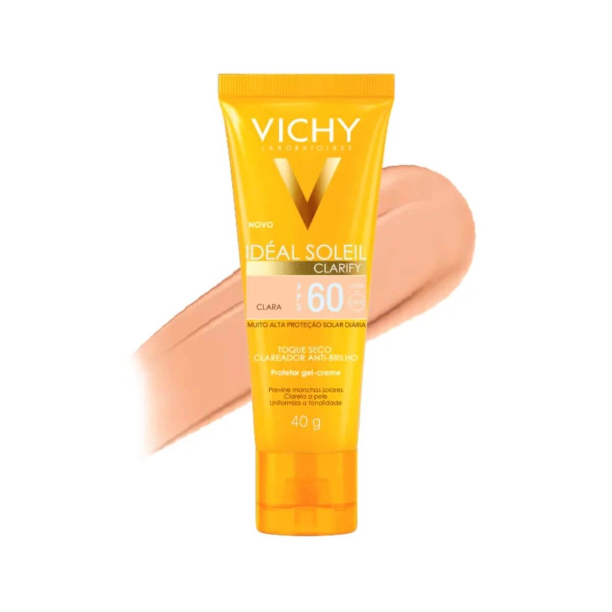 PROTETOR FACIAL VICHY IDEAL SOLEIL FPS60 CLARIFY CLARA 40G — imagem 4 | Farmácia Resyla