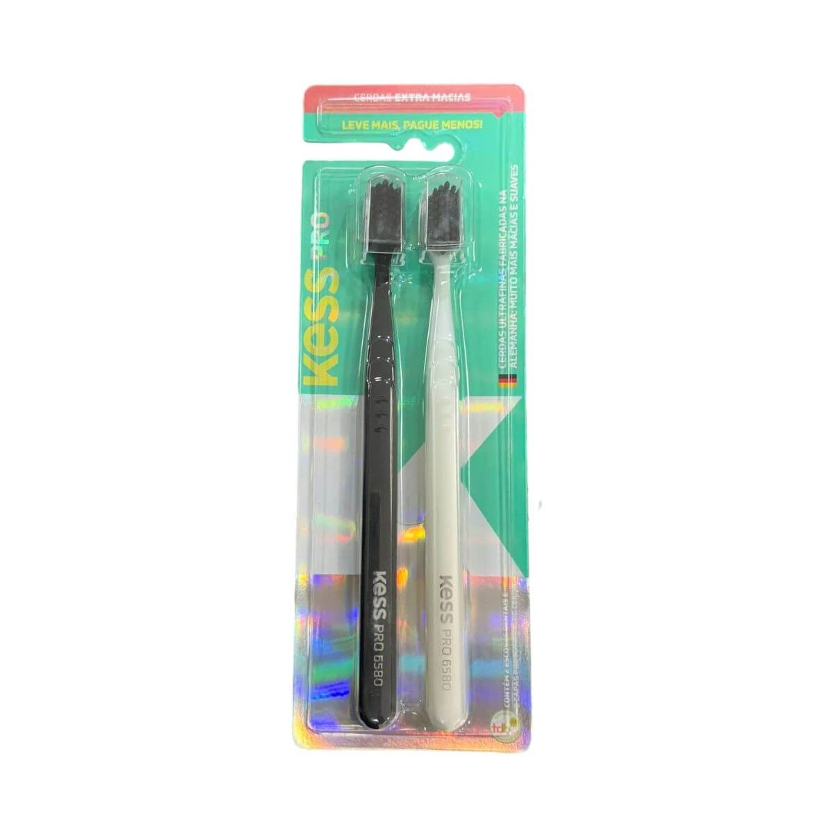 ESCOVA DE DENTE KESS PRO EXTRA MACIA 6580 BW 2UN — KESS | Farmácia Resyla