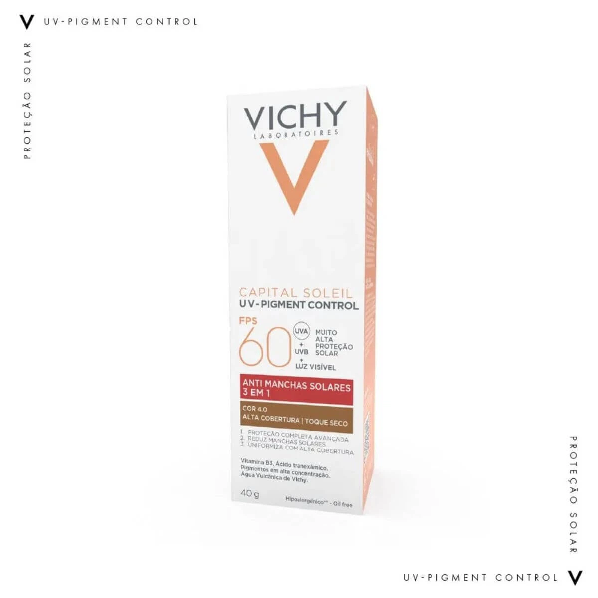 PROTETOR SOLAR VICHY UV-PIGMENT CONTROL FPS60 COR 4.0 40G — imagem 4 | Farmácia Resyla