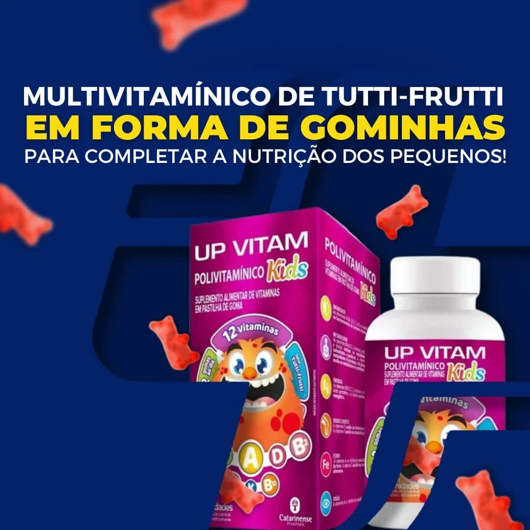 UP VITAM GUMMIES POLIVITAMÍNICO KIDS 30 GOMAS - CATARINENSE — imagem 2 | Farmácia Resyla