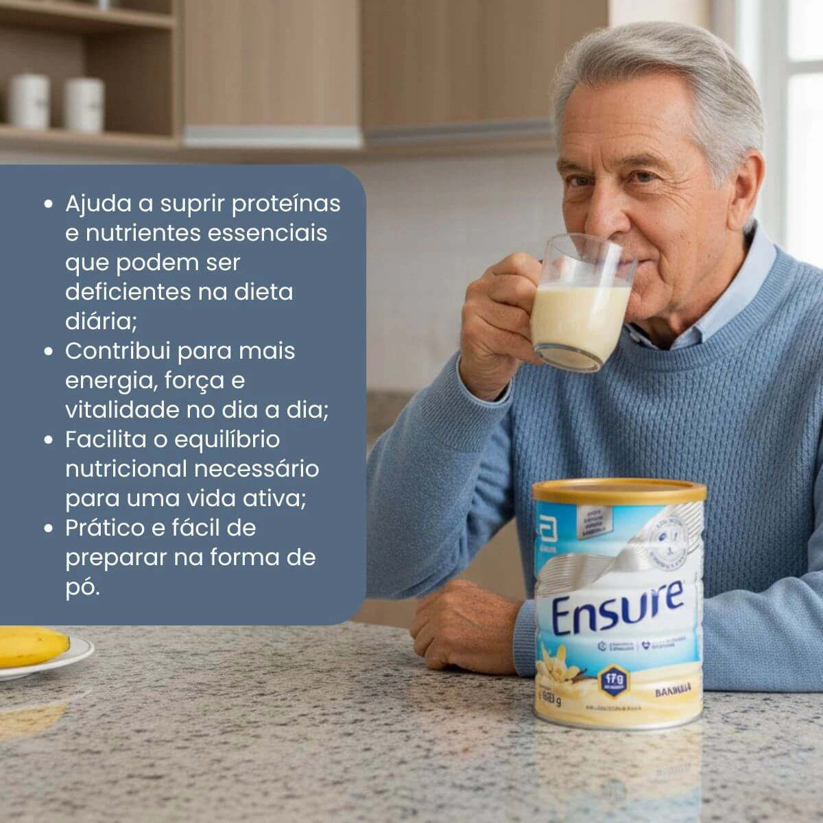 KIT 3% OFF COM 2 UNIDADES ENSURE SUPLEMENTO NUTRICIONAL EM PÓ BAUNILHA 850G — imagem 2 | Farmácia Resyla