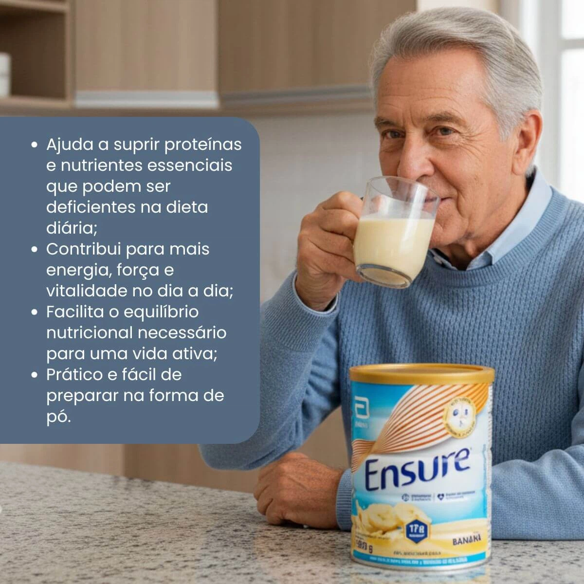 KIT 3% OFF COM 2 UNIDADES ENSURE SUPLEMENTO NUTRICIONAL EM PÓ BANANA 850G — imagem 2 | Farmácia Resyla