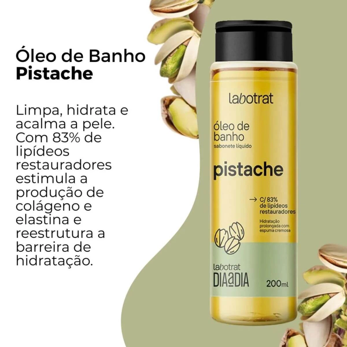 ÓLEO DE BANHO SABONETE LABOTRAT PISTACHE 200ML — imagem 2 | Farmácia Resyla