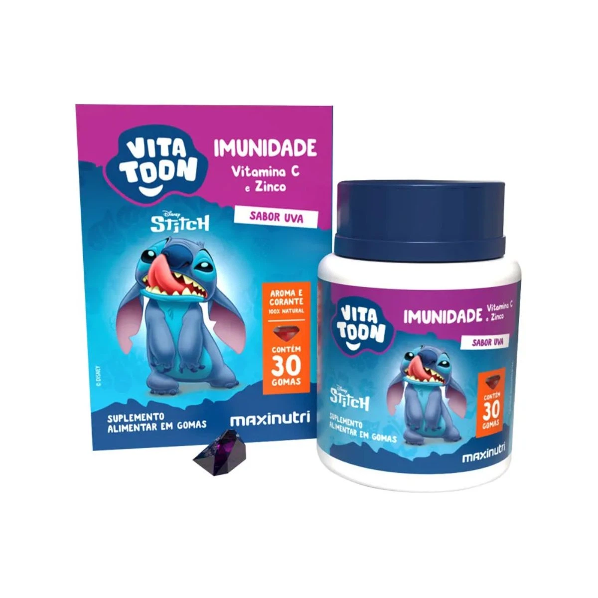 VITATOON STITCH IMUNIDADE UVA 30GOMAS - MAXINUTRI — imagem 2 | Farmácia Resyla