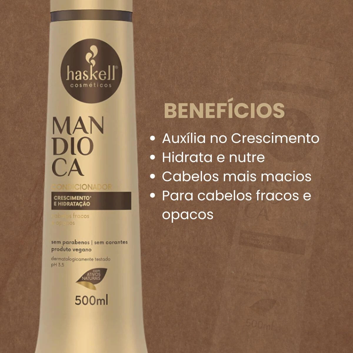 CONDICIONADOR HASKELL MANDIOCA 500ML — imagem 2 | Farmácia Resyla